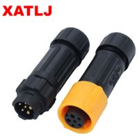 XATLJ M12 série 2 + 3 2 + 4 connecteur étanche à verrouillage rapide 10A + 5A CE ETL UL94V-0 pour PCB FPC et applications d'alimentation