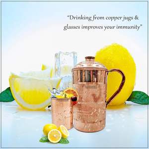 เหยือกทองแดงมอสโกมิวล์เกรดพรีเมี่ยมดีไซน์คลาสสิกไม่เป็นสนิมโลหะทนทานสำหรับเครื่องดื่มเย็นๆเสิร์ฟในงานปาร์ตี้ - Product Image 3