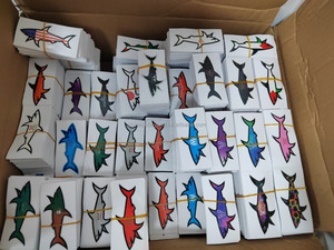 2026 3D Paul Shark PVC Rectangular Impermeable de Dibujos Animados Pegatina Promocional para Decoración de Fiestas Venta al por Mayor Inventario - Product Image 6