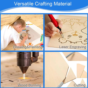 Fogli di Legno di Betulla da 1/8 di Pollice, <span class=keywords><strong>Compensato</strong></span> di Betulla 3mm per Incisione Laser, Modellismo Architettonico, Disegno, Pittura, Incisione e Artigianato - Product Image 4
