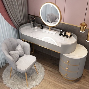 Tocador de Estilo Nórdico de Lujo Ligero, Mesa de Maquillaje de Alta Gama para Celebridades de Internet, Dormitorio Moderno con Almacenamiento Retráctil - Product Image 3