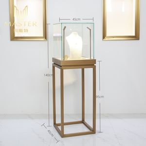 <span class=keywords><strong>Vitrina</strong></span> de Joyería de Vidrio Personalizable MASTER OEM para Exhibición en Tiendas de Joyería Fina, con Iluminación LED, Mueble con Cerradura para Uso en Centros Comerciales - Product Image 5