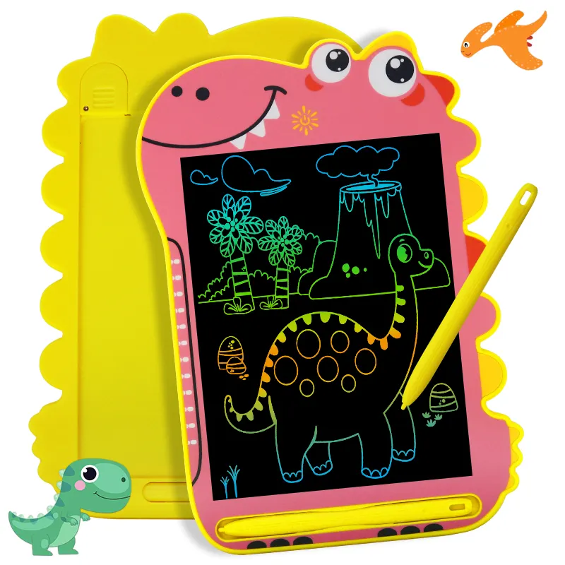 لوح كتابة رقمي للأطفال شاشة رسم ملونة على شكل ديناصور لوح LCD لكتابة الأطفال شاشة رسم 8.5 بوصة