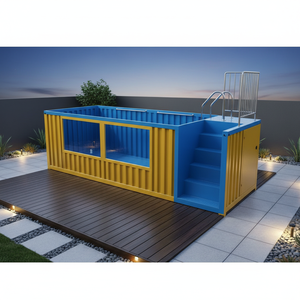 Piscine hors sol préfabriquée en fibre de verre de 20 pieds ou 40 pieds, design conteneur maritime - Product Image 1