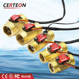 Meter cairan inline pintar dispenser air YF-B G1/2 DC pulsa tekanan tinggi sensor aliran kuningan - Product Image 1