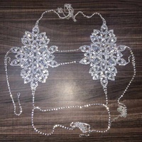 Nouvelle Lingerie Sexy en Cristal et Strass, Chaîne de Corps, Ensemble de Lingerie Érotique 2 Pièces pour Femme (Soutien-Gorge et Culotte)