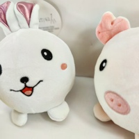 Jouet en peluche mignon et moelleux, cochon, cerf, lapin, lion, poupée en peluche, tissu super doux avec boule en mousse à mémoire de forme