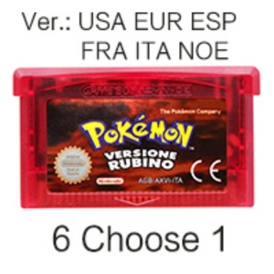 Video <b>Game</b> Hot 5 in 1 Emerald Leaf Green RireRed Ruby Sapphire <b>Game</b> Cartridge for Gba Gameboy - Product Image 5