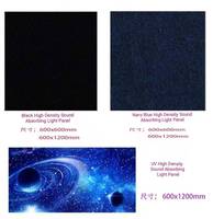 Kit de Plafonniers Étoilés LED RGB à Fibre Optique Scintillante Panneau de Plafond Étoilé Plafonnier Étoile Filante Ciel Étoilé Panneaux Acoustiques PET Déco