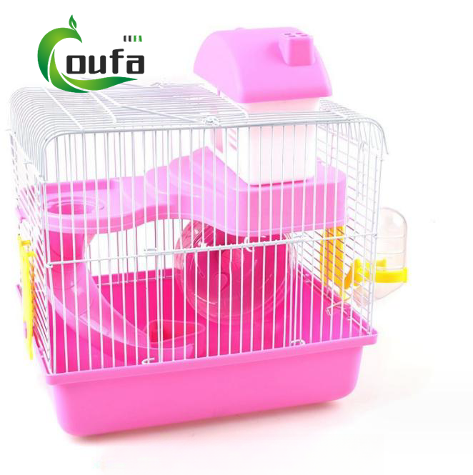 OF-01 Hamster Cage Luxury Custom Small Animal Cage Cute Double-Layer ...