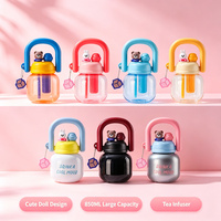 Bouteille d'eau en plastique grande capacité avec paille, portable, anti-fuite, pour enfants, sport, extérieur et école - Vente en gros