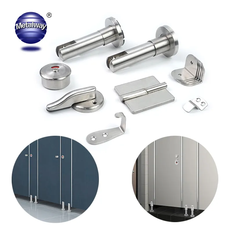 Modern Stainless Steel Public Toilet Partition Stainless Steel Cubicle Fittings Toilet Partition Door Accessories Hardware