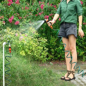 Manguera de agua para jardín de 7.5m, 15m, 30m, verde, a prueba de explosiones, de EVA, con boquilla pulverizadora para lavado de coches y gatillo. - Product Image 3