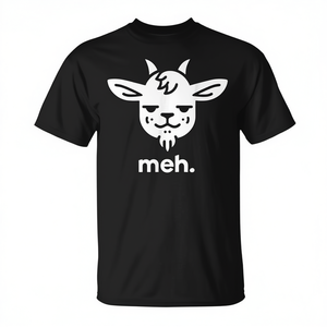 T-shirt Meh Sarcastic Goat Farmer Rancher noir unisexe taille adulte moyenne - Product Image 2