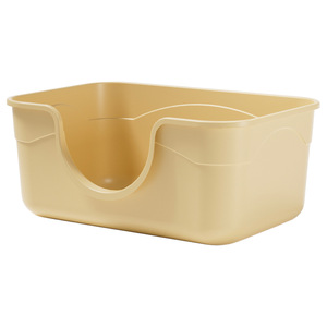 Bac à litière pour chat rectangulaire, grande capacité, contrôle des odeurs, anti-éclaboussures, design ouvert, pour chats adultes - Product Image 1