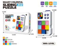 Jeu de puzzle électronique Klotski, jeu de puzzle coulissant électronique, jouet éducatif de logique, jeu de société portable pour enfants