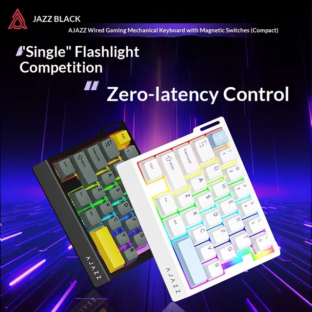 AJAZZ AK029 Mechanical Magnetic Switch RGB Backlit Wired One-Handed 29-Key Gaming Keyboard