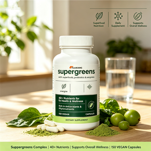 Capsules Supergreens à Marque Privée OEM, 40+ Nutriments, Probiotiques, Enzymes, 150 Comprimés, Complément Vegan - Product Image 3