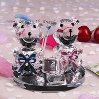 Ensemble coloré en cristal pour Couple, ours, cadeaux, pour bébé, 50 pièces