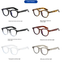 Lunettes anti-lumière bleue à monture ronde petite taille, tendance, unisexe, pour hommes et femmes, avec logo personnalisé, monture de lunettes à la mode