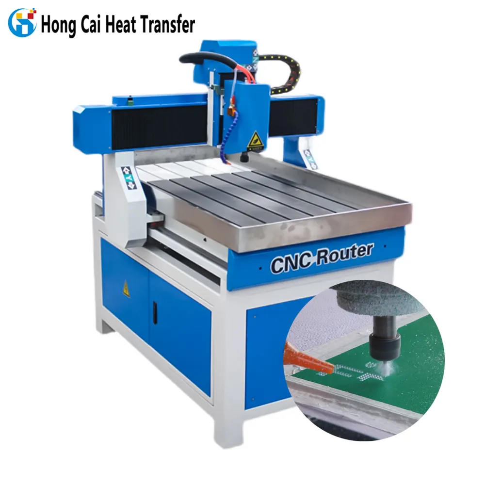 Hongcai strass modèle personnalisé pvc conseil petite fraiseuse cnc 6090 cnc machine de gravure laser