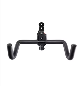 Portabiciclette <span class=keywords><strong>da</strong></span> Parete Pieghevole Regolabile per Esterni in Lega di Alluminio e Acciaio con Trave e Ganci, Capacità di Carico 30kg per Ciclismo - Product Image 1