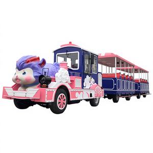 Train électrique sans rail en acier certifié CE pour aires de jeux publiques extérieures, jardins et centres commerciaux, directement de Chine - Product Image 1