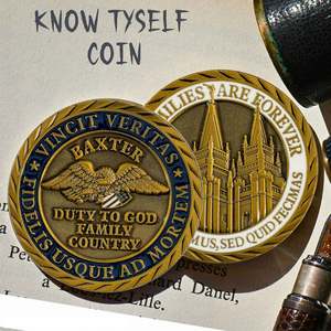 Hollow Wings Moneda de desafío personalizada con esmalte 3D, forma de medalla, de aleación de zinc, chapada en oro, 28mm, para insignia, sin artesanía metálica - Product Image 6