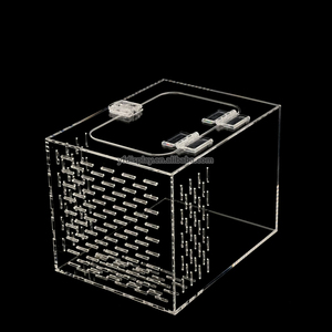 Acrylic Pet hộp laser đục lỗ thoáng khí rõ ràng Acrylic bò sát hiển thị trường hợp nhà mở chim trường hợp - Product Image 5