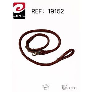 Leather Leash For Dog Brown 19152 MNJ Brand - Product Image 1