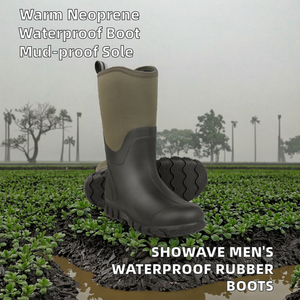 Bottes <span class=keywords><strong>en</strong></span> caoutchouc isolées imperméables avec tige <span class=keywords><strong>en</strong></span> néoprène pour l'agriculture, la <span class=keywords><strong>chasse</strong></span>, le jardinage et les travaux <span class=keywords><strong>de</strong></span> jardin - Taille 10 Olive - Product Image 2