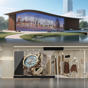 Muen linh hoạt trong suốt <span class=keywords><strong>Holographic</strong></span> 3D LED phim quảng cáo LED hiển thị Glass dính siêu mỏng Màn hình LED cho cửa sổ cửa hàng - Product Image 6