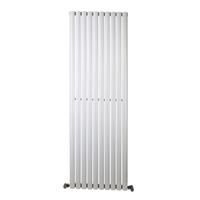 Radiateur Colonne Ovale Vertical Blanc Mat Moderne pour Chauffage Central, Radiateur Design pour Salle de Bain et Salon