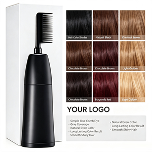 Crème colorante capillaire permanente à l'extrait d'herbes et à l'essence naturelle, avec peigne applicateur facile, logo personnalisé, qualité professionnelle - Product Image 1