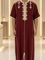 Nouvelle Tendance, Vente Chaude : Robe Longue Homme Style Ethnique Musulman à Manches Longues – Vêtements pour Hommes d'Europe, d'Amérique et d'Afrique