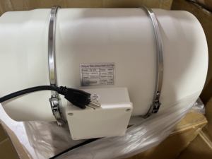 Ventilateur de gaine <span class=keywords><strong>silencieux</strong></span> portable de 4 pouces avec pales en plastique 110-240V <span class=keywords><strong>Extracteur</strong></span> de fumée - Product Image 1