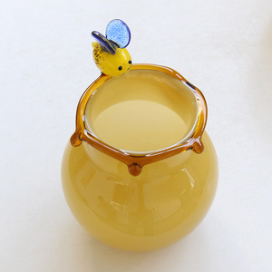 Vaso Decorativo in Vetro Stile Francese Minimalista con Ape Gialla per Composizioni Floreali da Tavolo Idroponiche - Stile Nordico - Product Image 4