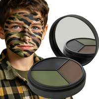 Kit de peinture tactique pour le visage avec miroir, 3 et 5 couleurs, camouflage pour la chasse en forêt, bâtons de peinture pour le visage et le corps, personnalisation disponible