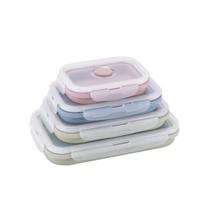 Top selling Silicone Food Storage Container Collapsible Lunch Box Reusable Leak Proof Lunch Box