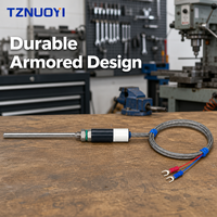 Thermocouple PT100 avec gaine en acier inoxydable, plage 0-400°C, étanche IP65, résistant aux hautes températures, industriel, OEM ODM