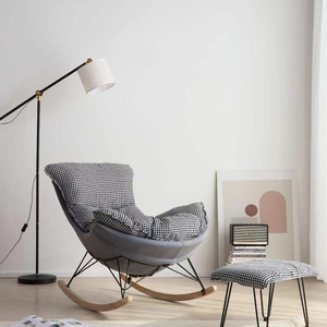 Sillón Mecedora Moderno de Lujo con Patas de Madera para Sala de Estar, Oficina en Casa, Villa, Escuela, Gimnasio, Almacén, Oficina en Casa Longxia, Silla de Descanso - Product Image 4