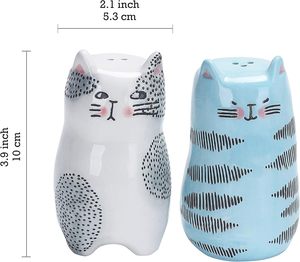 Salière en céramique Cartoon Cat Poivrière Passe au <span class=keywords><strong>lave</strong></span>-<span class=keywords><strong>vaisselle</strong></span> et au micro-ondes - Product Image 2