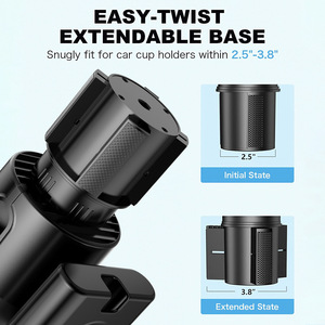 Multifunctional Car <b>Cup</b> Holder Extender <b>Large</b> Beverage Holder Front Seat ABS Material Simple Style - Product Image 3