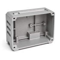 Boîtier de raccordement électrique en aluminium moulé sous pression OEM ODM, surface sablée, structure interne personnalisée, coque de boîtier d'instrument