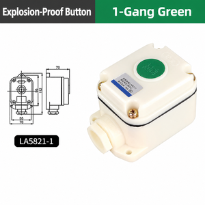 Bouton-poussoir vert LA5821-1H, 1 trou, bouton de commande de sécurité anti-étincelles, modèle économique résistant aux étincelles - Product Image 2