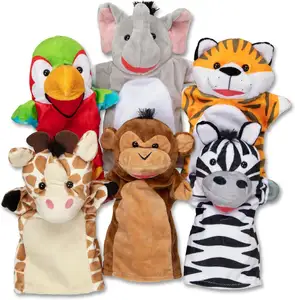 Marionetas de mano de amigos personalizadas, marionetas de mano de animales de peluche para niños pequeños, muñecos de peluche