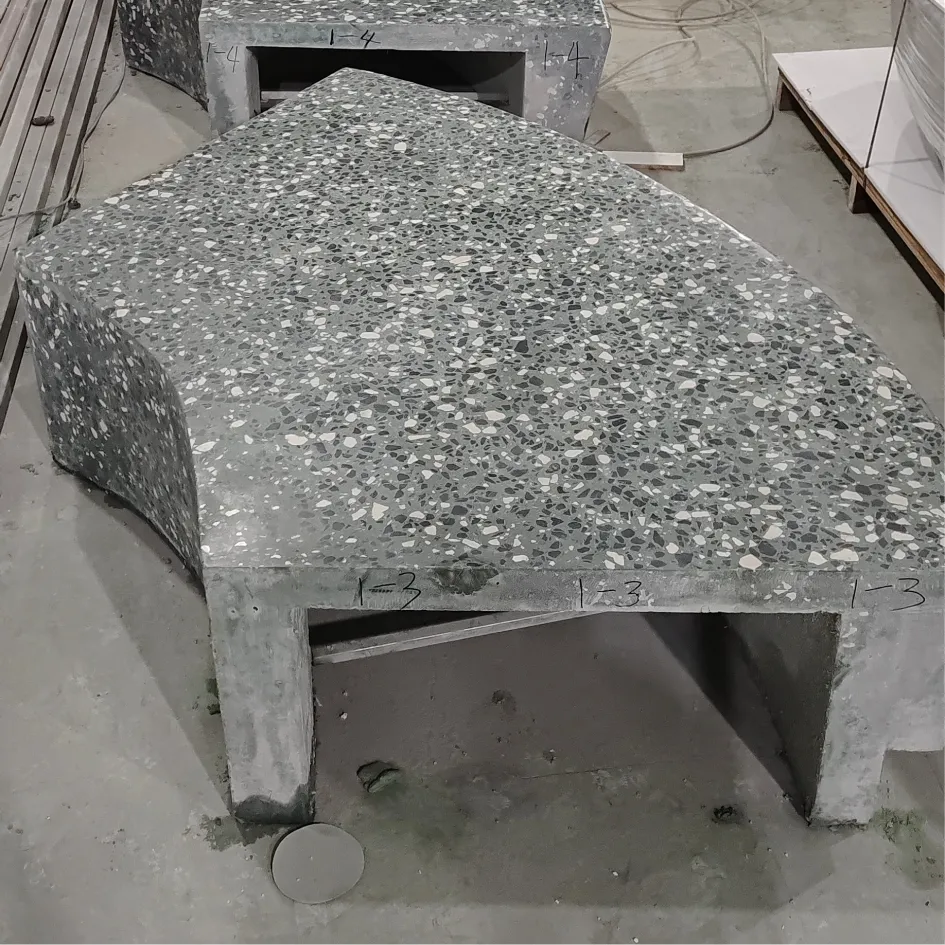 Hot nhiều màu gạch terrazzo sân thượng Đá Nhân Tạo rửa lưu vực bồn rửa nhà bếp Countertop Vanity đầu đánh bóng terrazzo slab