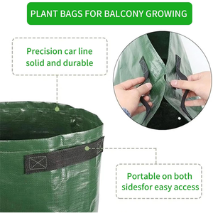 OEM Vente en gros Sacs personnalisés de culture en PE vert foncé noir <span class=keywords><strong>fraise</strong></span> 10 gallons de rhizomes pour plantes Sacs de culture pour la plantation de pommes de terre et de légumes - Product Image 6