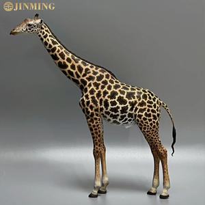 大きな等身大樹脂工芸品キリン像屋外ガーデン装飾シミュレーションアフリカ動物彫刻グラス像 - Product Image 4