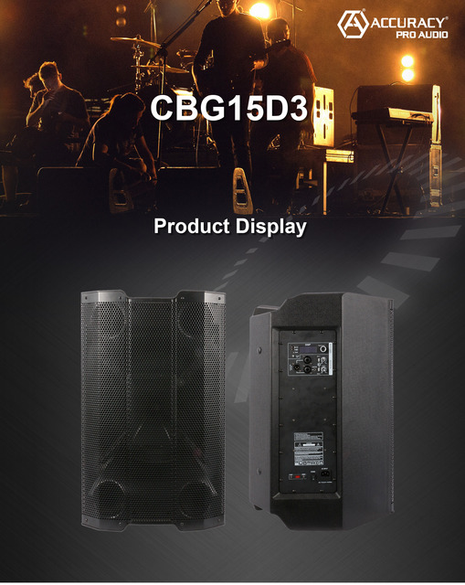 Accuracy Pro Audio CBG15D3 15" 2 Way 500W Party Outdoor PA Active Loudspeaker 15 Inch Powered Speakers Professional
